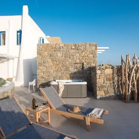 Romantic Mykonian Oasis With Jacuzzi & Sea View Apartment *