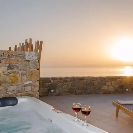 Romantic Mykonian Oasis With Jacuzzi & Sea View Apartment